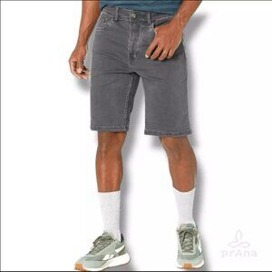 Prana NEW NWT Mens 40 Charcoal Gray Station Shorts Denim Hiking Outdoors 9"